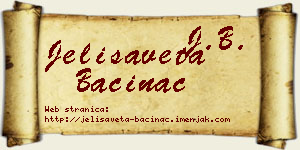 Jelisaveta Baćinac vizit kartica